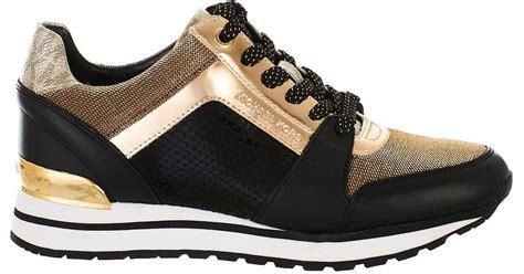 michael kors sneakers zwart goud|Michael Kors black gold sneakers.